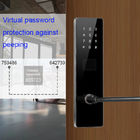 Siyah Renkli Bluetooth TTlock Parola Daire Evleri için Elektronik Akıllı Kapı Kilitleri