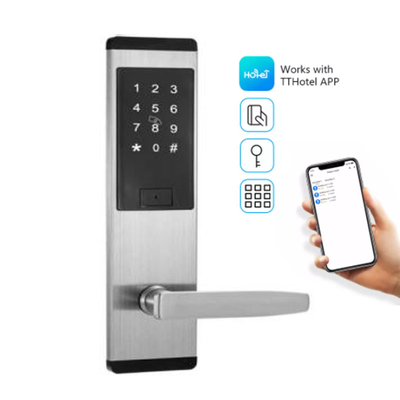 Siyah Renkli Paslanmaz Çelik Akıllı Klavye Kapı Kilitli TTlock Akıllı Uygulama