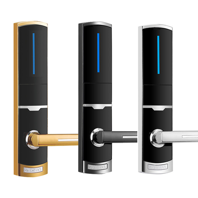 310*72mm Çinko Alaşımlı RFID Kartı ve Mekanik Anahtarlı Otel Elektronik Akıllı Kapı Kilitleri