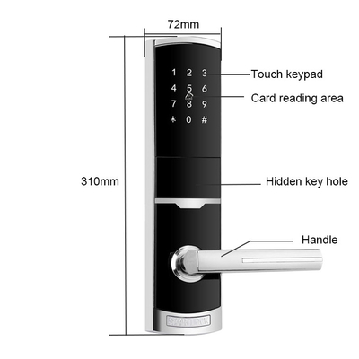 4'te 1 Anahtarsız Giriş Şifre Daire Akıllı Kapı Kilit 4pcs AA Pil
