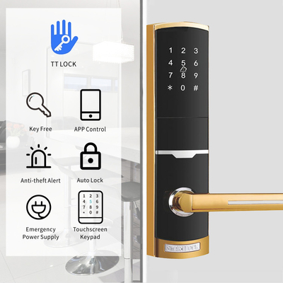 Çinko Alaşım Şifre Kilitli Elektronik Akıllı Kapı Kilitleri TTlock Tuya App ile