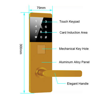 Alüminyum Alaşım TTlock Parola Daire Ev Ofisi için Elektronik Akıllı Kapı Kilitleri