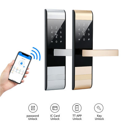 4 in 1 Password TTlock App Card Apartman Otel Ofisi için Akıllı Klavye Kapı Kilit