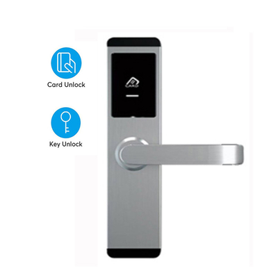 Ücretsiz Yazılım ile Otel RFID Kart Kapı Kilidi Siyah / Gümüş Çinko Alaşımı