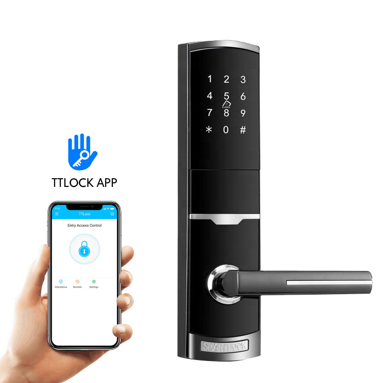 Çinko Alaşım Şifre Kilitli Elektronik Akıllı Kapı Kilitleri TTlock Tuya App ile